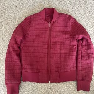 Lululemon Quilted Reversible Bomber Jacket - Burgundy Pink